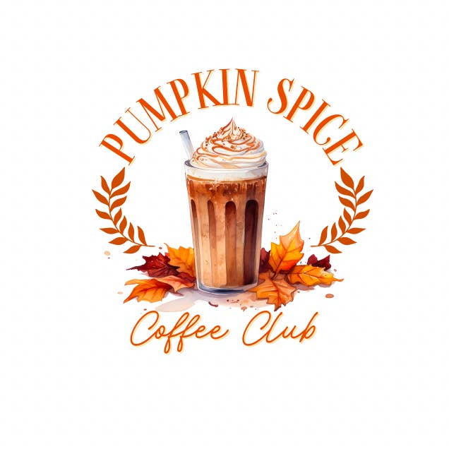 Pumpkin Spice Coffee Club Tote Bag for wholesale by Rosemary Designs