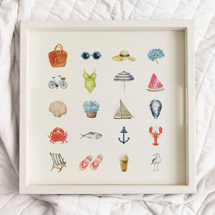 Favorite Summer Things Wooden Serving Tray for wholesale by Rustic Marlin Personalized Home Decor