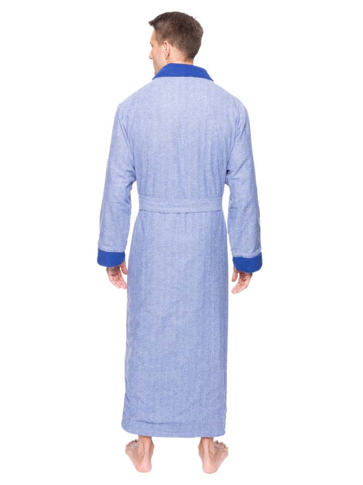 Noble Mount - Wholesale Robe – Men's - Men's Premium 100% Cotton Flannel Fleece Lined Robe12