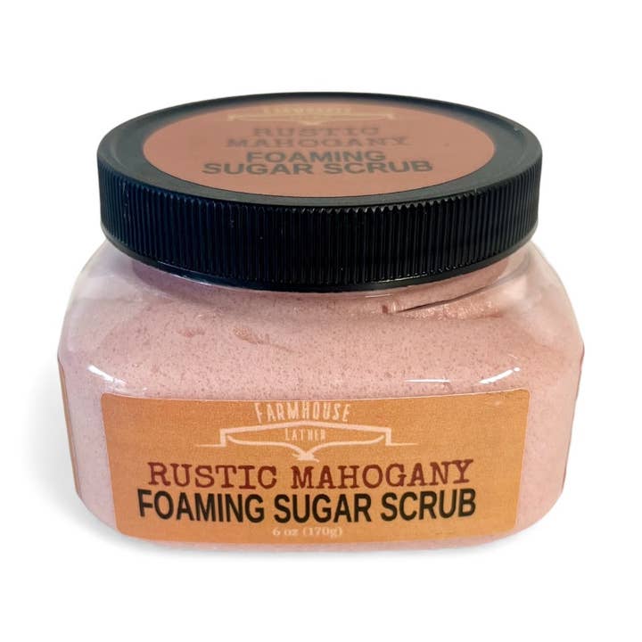 Rustic Mahogany - Foaming Sugar Scrub for wholesale by Farmhouse Lather