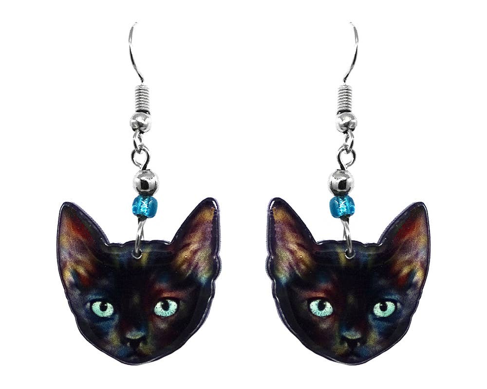 Pichincha - Wholesale Dangle Earrings - Acrylic Cat Face Pet Dangle Earrings10