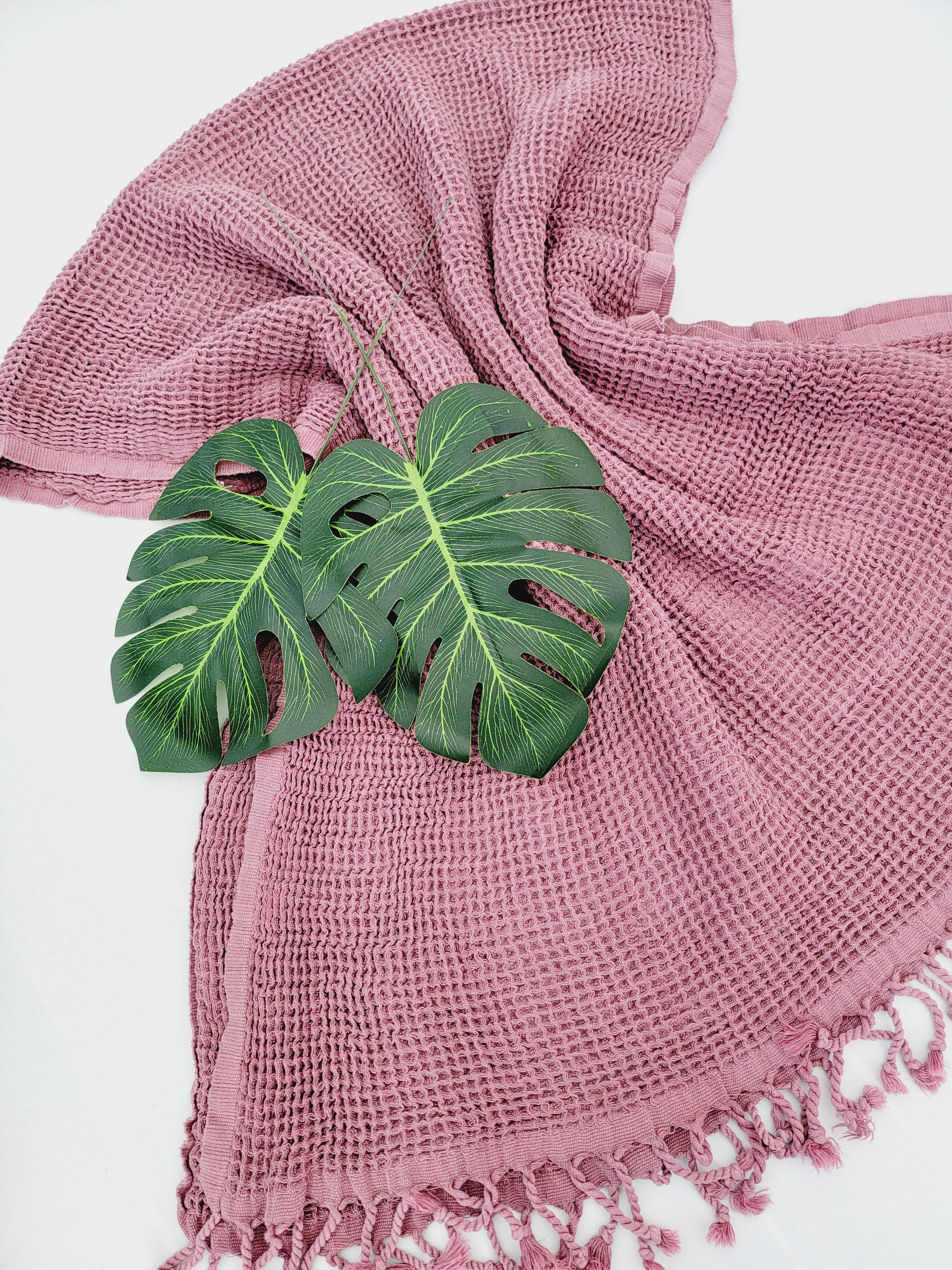 EBRU Home – Engroshandel Tæppe – Kast tæppe tyrkiske håndklæder - Hurtig foldkast Kirsebær1