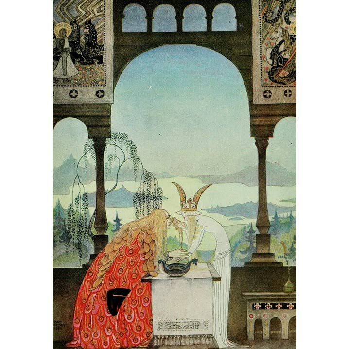 Rock Paper Scissors Wall Art - Wholesale Art Print - East of the sun and west of the moon pl 14 (1922) by Kay Rasmus Nielsen