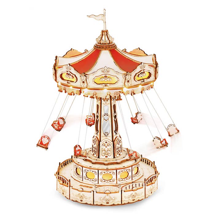 Robotime - Wholesale DIY Craft Kit - ROKR 3D Wooden Puzzles DIY Music Box Swing Ride EA02
