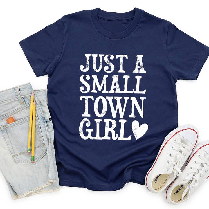 Kids By Kissed Apparel - Wholesale Screen Printed T-Shirt - Kids - Just a small town girl graphic tee2