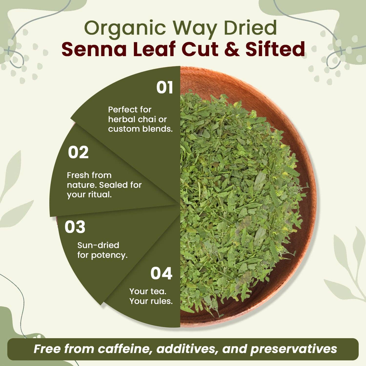 Organic Way LLC – Großhandel Kräuter – Premium-Senna-Blattpulver (Cassia Angustifolia) - Koscher zertifiziert | Superfood, roh, vegan, gentechnikfrei & glutenfrei | USDA zertifiziert | Herkunft - Indien5