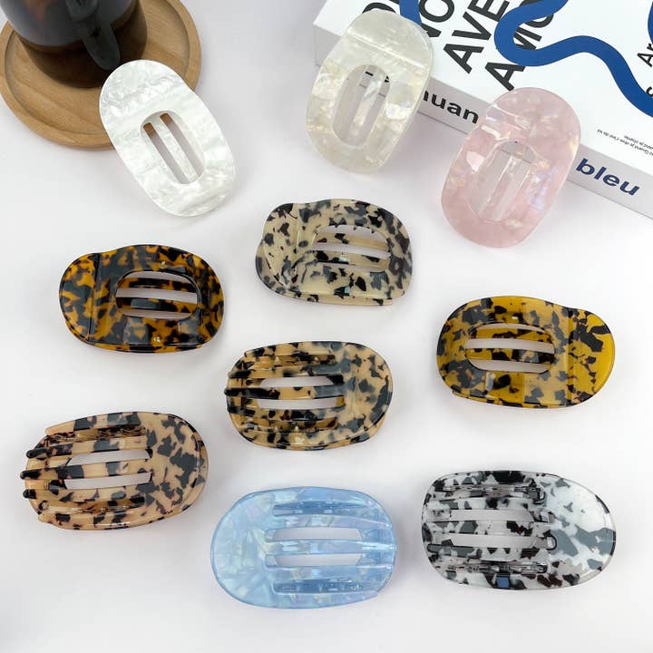 TheDivaSoap - Wholesale Hair Clip - Women's - Flat Round Hair Clip, Spring and Autumn Claw Clip