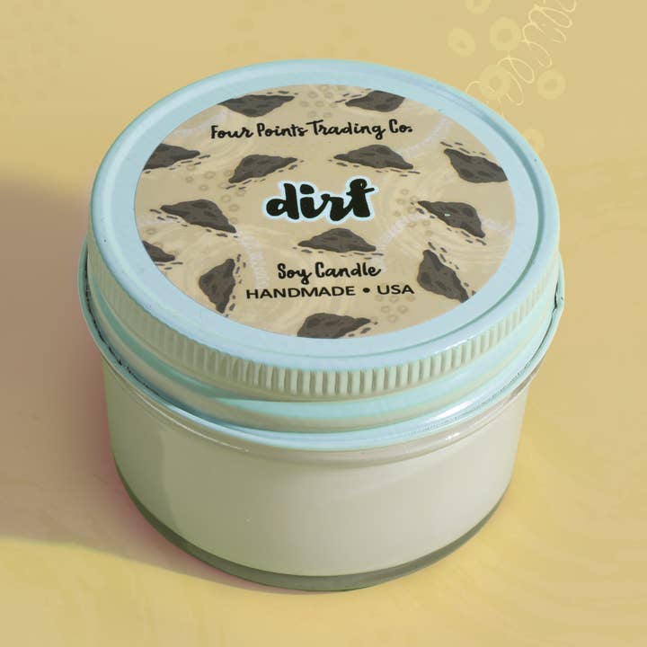 Pop Scents Dirt 4 oz Soy Candle for wholesale by Four Points Trading Co