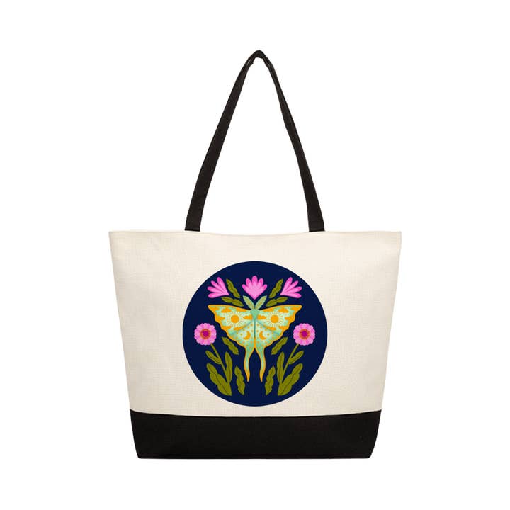 Luna Moth Zippered Every Day Bag for wholesale by Squidly Designs