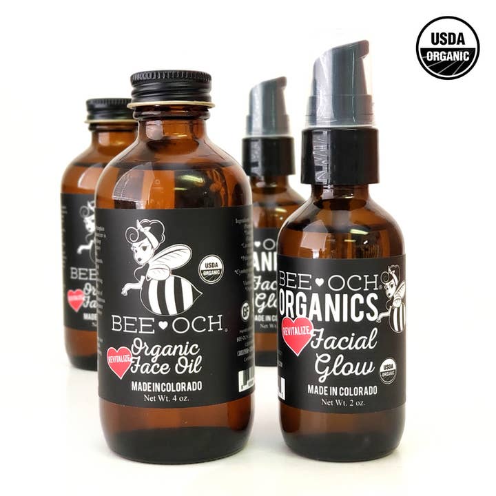 BEE-OCH Organics - Wholesale Facial Oil - Organic Facial Oil - Daily AM Moisturizer - 50mL Glass Pump1