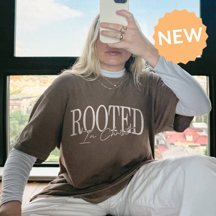 Latte Rooted Tee for wholesale on Faire0