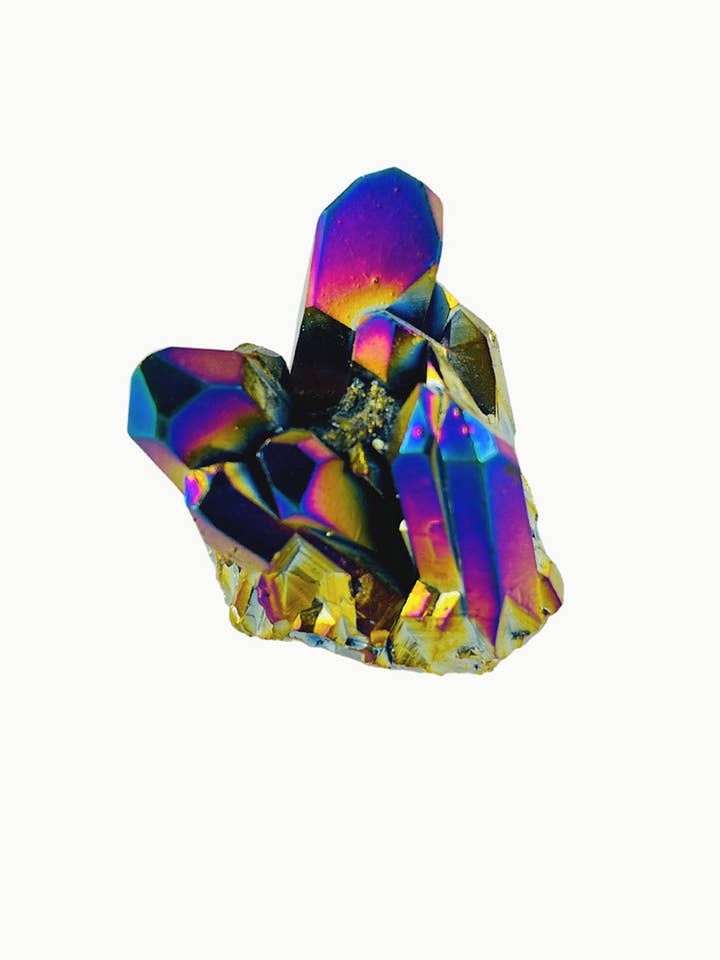 Cluster di cristalli di quarzo Rainbow Aura #4 per la vendita all'ingrosso da parte di Sivalya