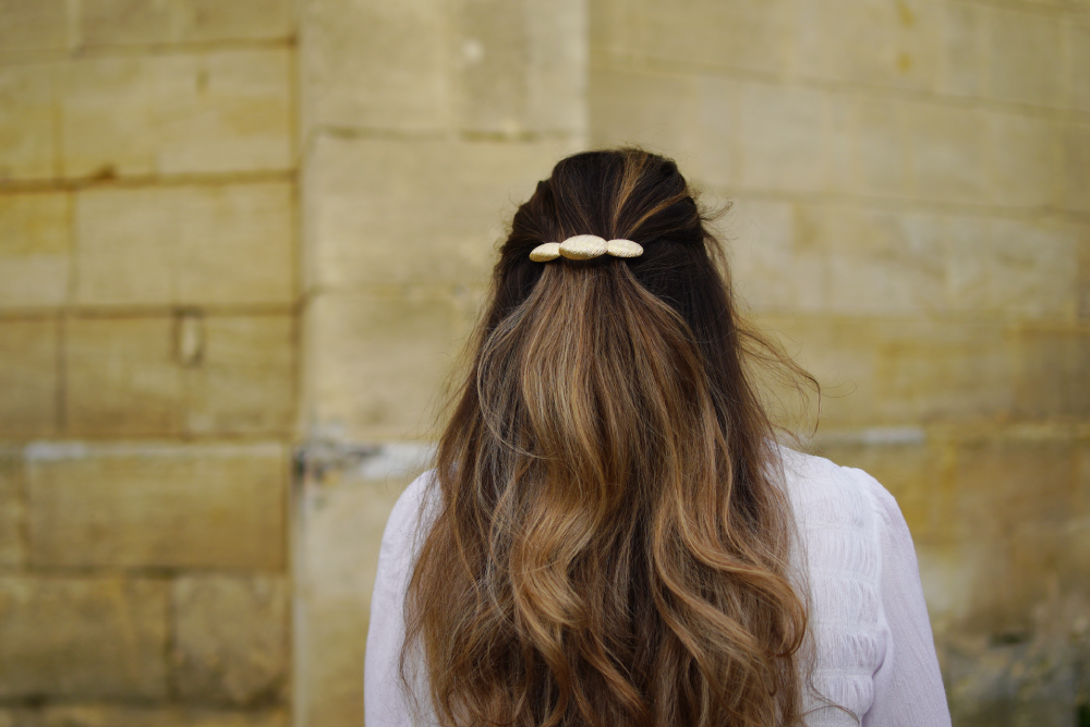 Bohomane - Wholesale Barrette - Women's - Textured Gold Oval Hair Clips1