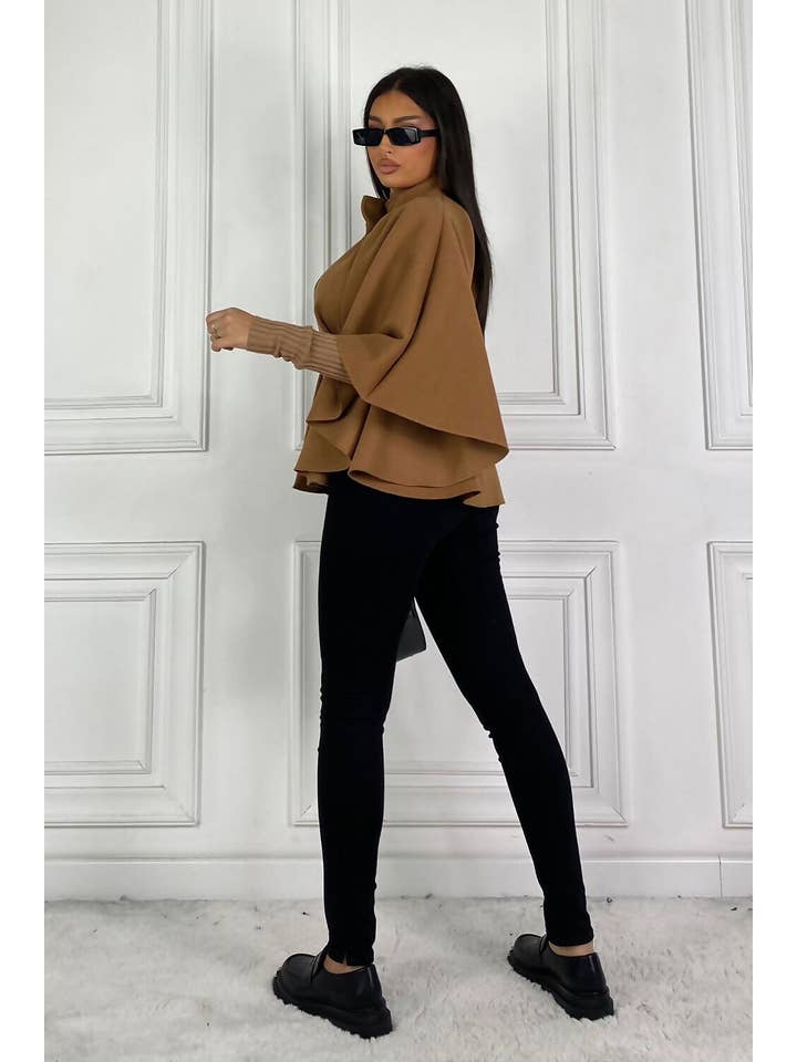 Femme Luxe - Wholesale Cape - Women's - BELTED CAPE COAT