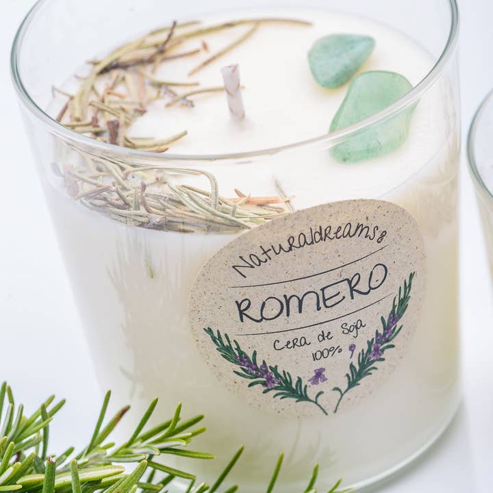 Naturaldreams8 - Vendita all'ingrosso Candela in vasetto - CANDELA IN CERA DI SOIA AL ROSMARINO2