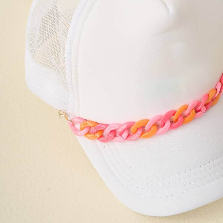 Trucker Hat Chain-Acrylic Sassy for wholesale by The Darling Effect