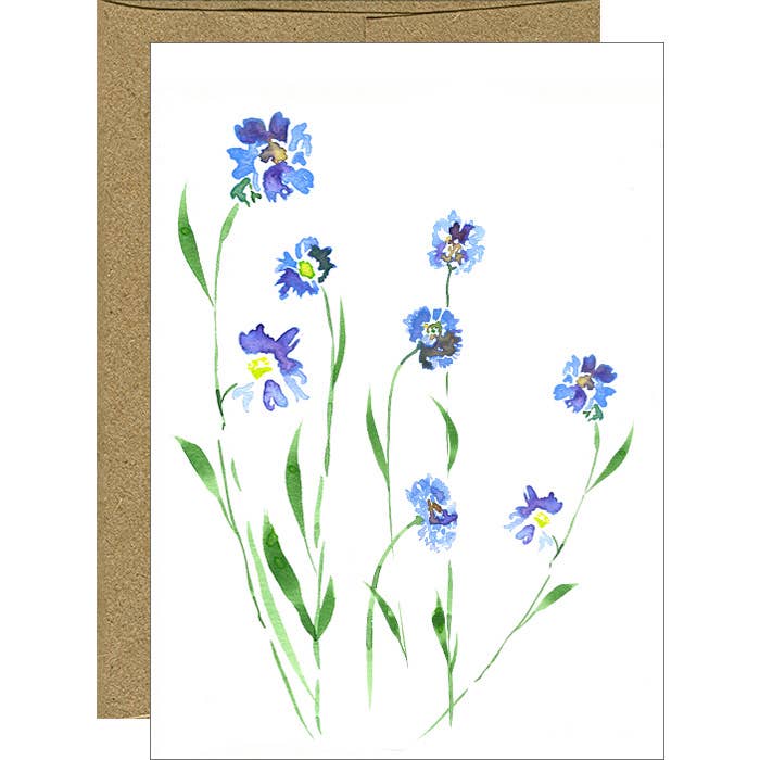 Cartes de notes florales à épingles aquarelle - Coffret de 6 pour la vente par Pink Bathtub Designs