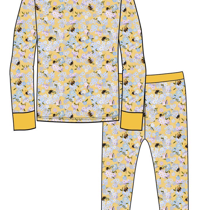 Conjunto de pijama de manga larga de Little Alaskan | Miel de Tundra para venta al por mayor de Little Alaskan Store
