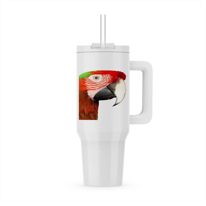 3dRose - Wholesale Insulated mug/tumbler - 3dRose, A Beautiful Bird Harlequin Macaw Portrait Background Removed, Tumbler5