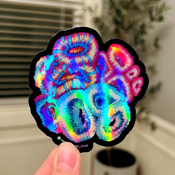 Acan Coral Sticker | Coral Reef, Fish, Aquarium Merch for wholesale by Reef of Clowns