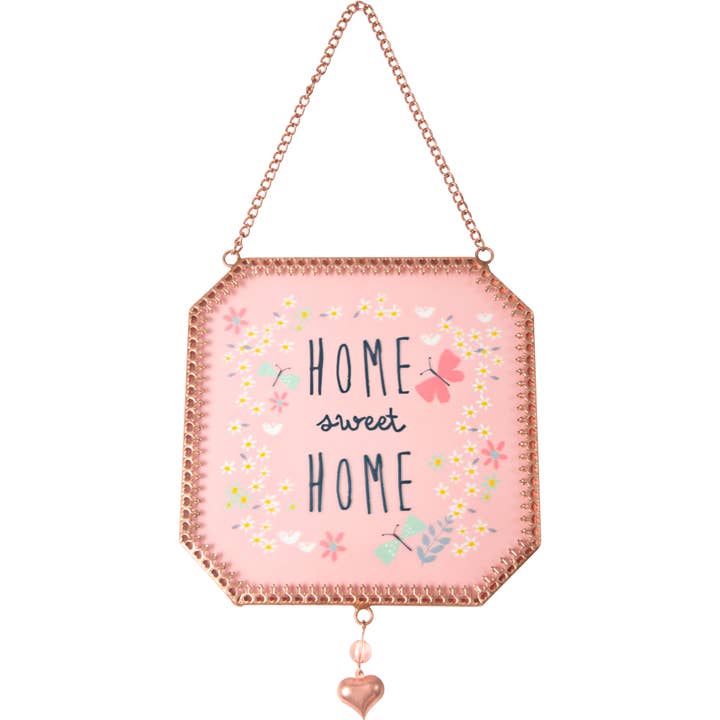 Home Sweet Home - 5" x 5" Glass Suncatcher for wholesale by Pavilion