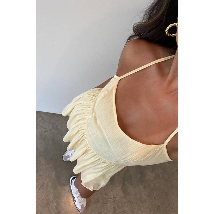 Et Clet - Wholesale Dress - Women's - SHIRRING DETAIL MINI DRESS