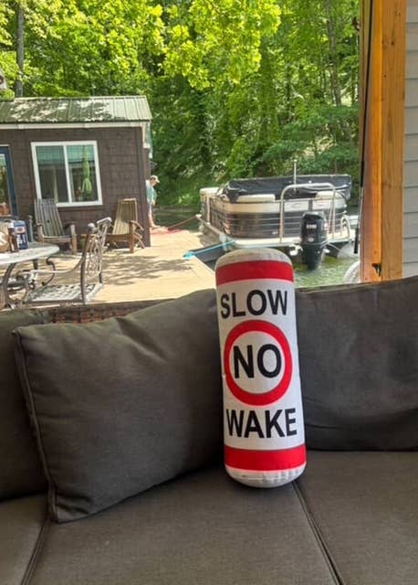 HushTubby - Wholesale Throw/Decorative Pillow - Slow No Wake  buoy Lake Tubular Pillow1