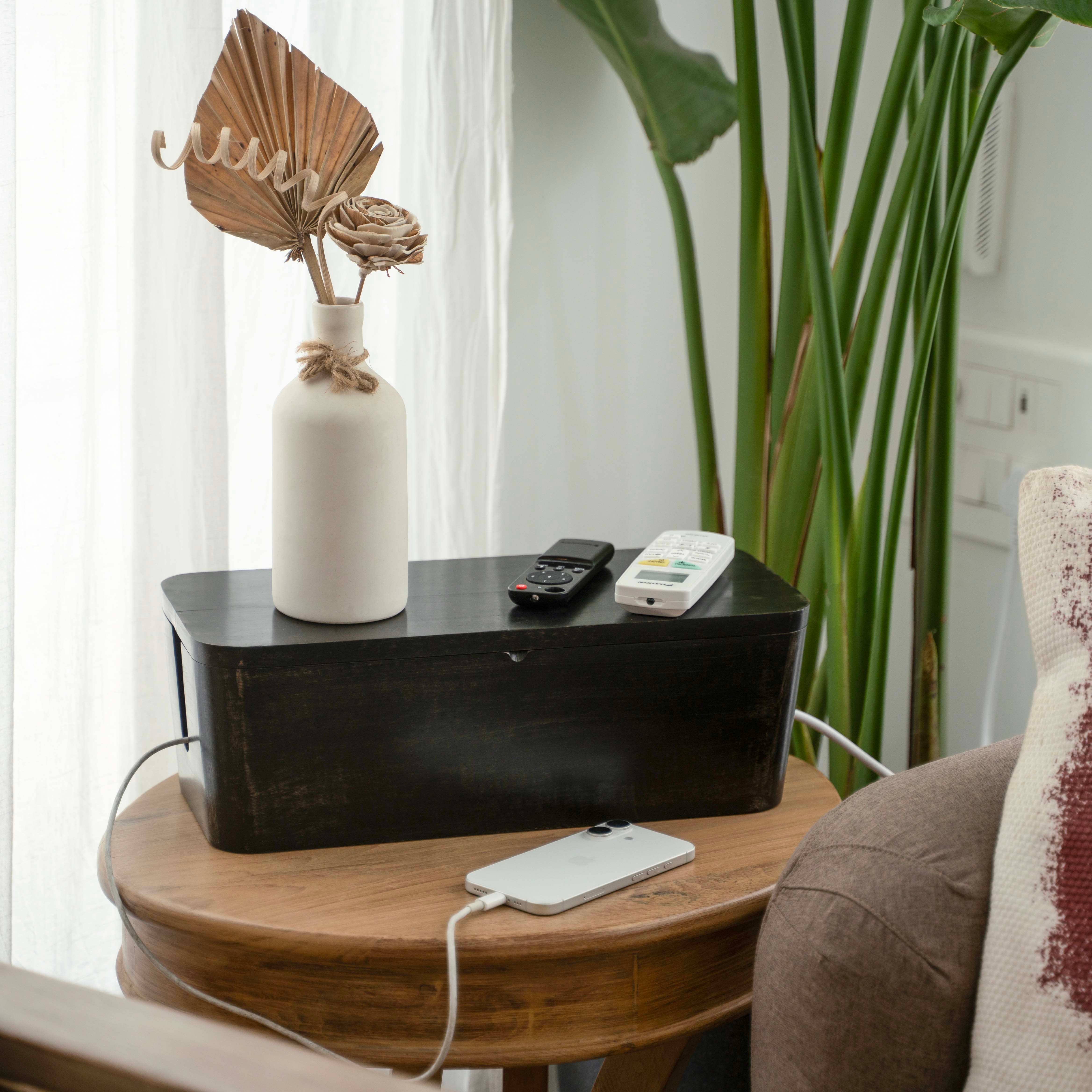 LuxeDesigns Co LLC - Wholesale Desk Organizer - Cable Management Box - Rustic Black6