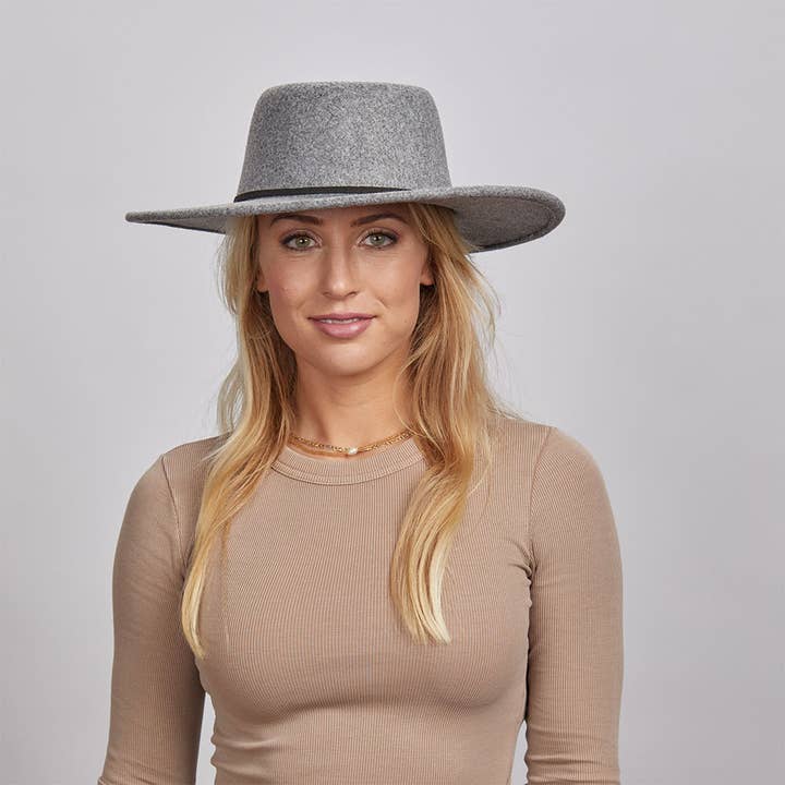 American Hat Makers - Wholesale Fedora - Unisex - Poly Felt Gambler Fedora Hat - Style Toledo Pre-Pack of 126