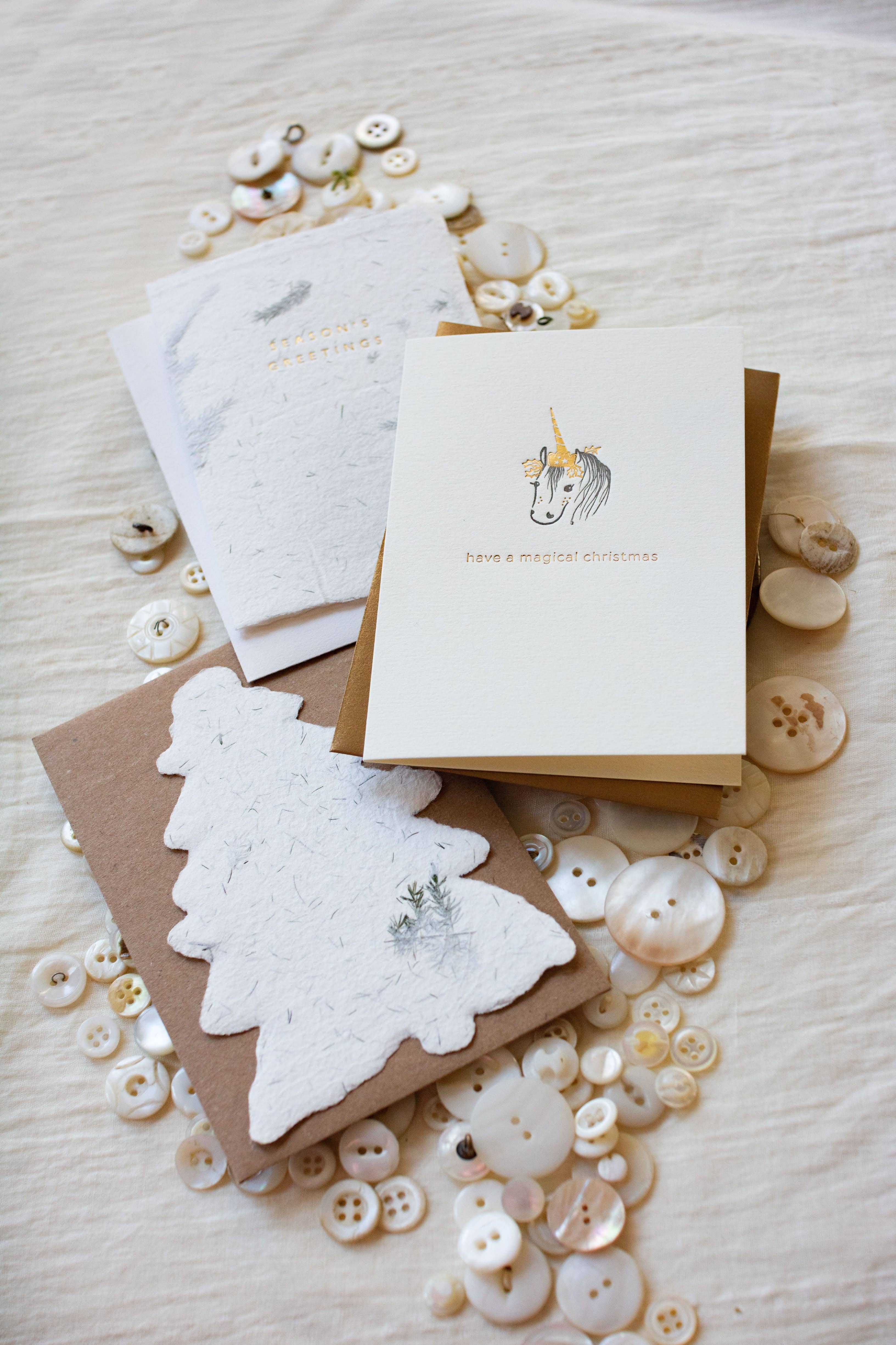 Oblation Papers & Press – Großhandel Weihnachtskarte – Fern Evergreen Notizbuch aus handgefertigtem Papier2