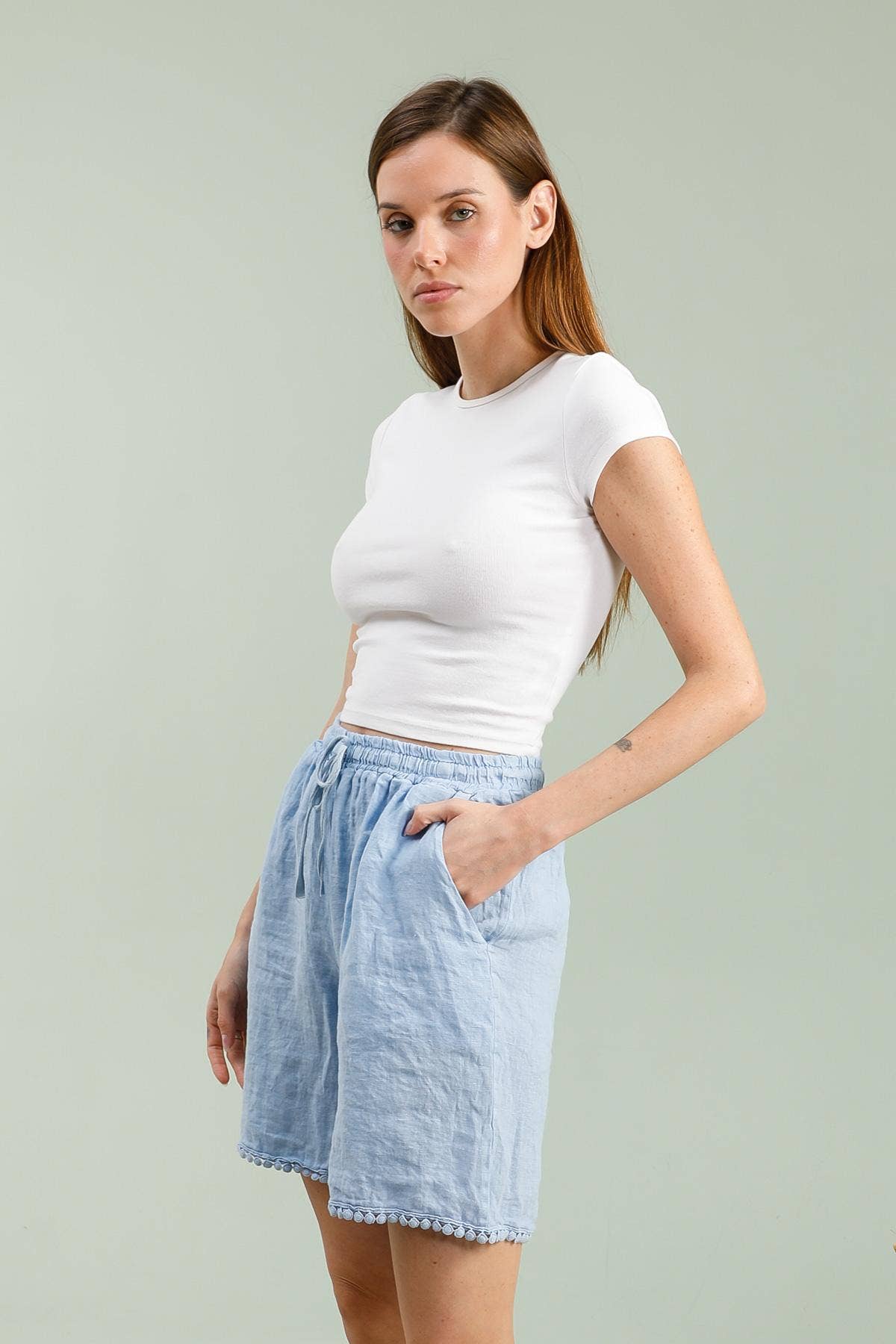 LÉA & LUC - Venta al por mayor Pantalones cortos - Mujer - Bermudas de lino 100% para mujer REF. 8575113