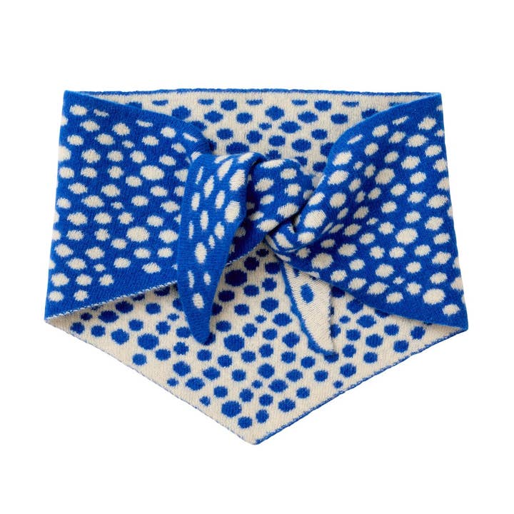 Blue Spotty Neckerchief for wholesale by Donna Wilson