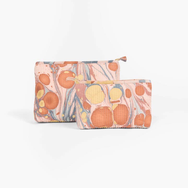 Craft Boat - Wholesale Pouch - Women's - MARBLED QUILTED POUCH - TWILIGHT BUBBLE