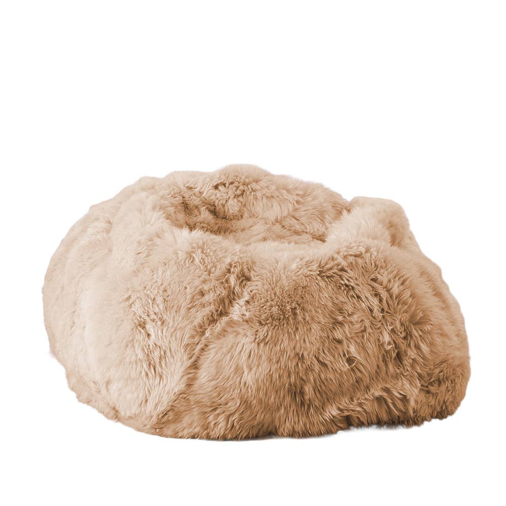 Native Natural - Wholesale Pouf - XXL Luxurious Beige Sheepskin Beanbag2