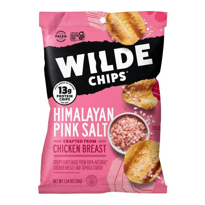 WILDE PROTEIN CHIPS 8/1.3OZ HIMALAYAN PINK SALT for wholesale by L&F Universal Goods