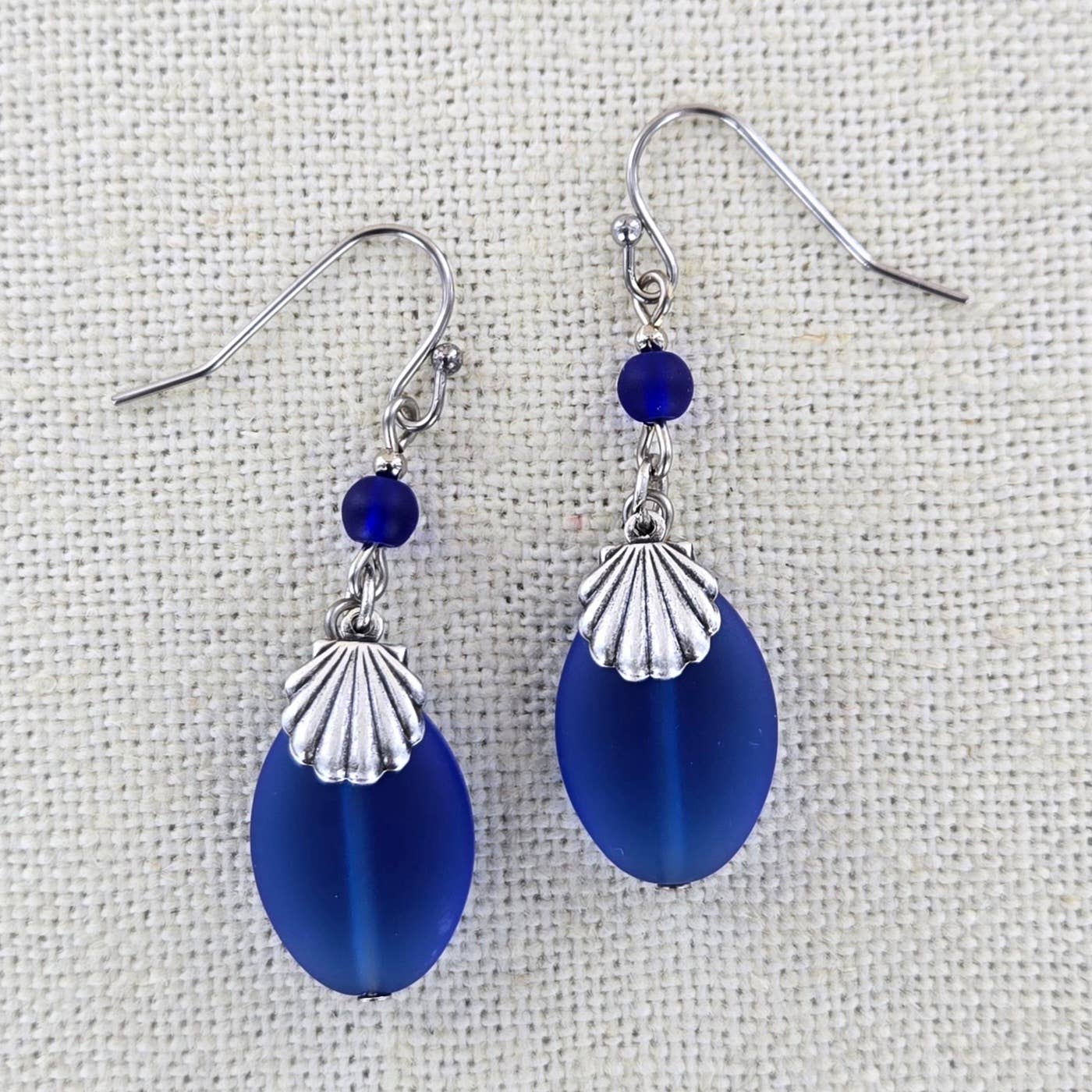 Sadie Green's Jewelry - Wholesale Dangle Earrings - Sea Glass Shell Earring 1709-SP8