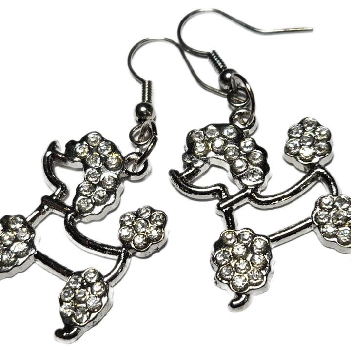 Brincos Pendentes com Strass para Amantes de Cães por atacado de Fiona Accessories