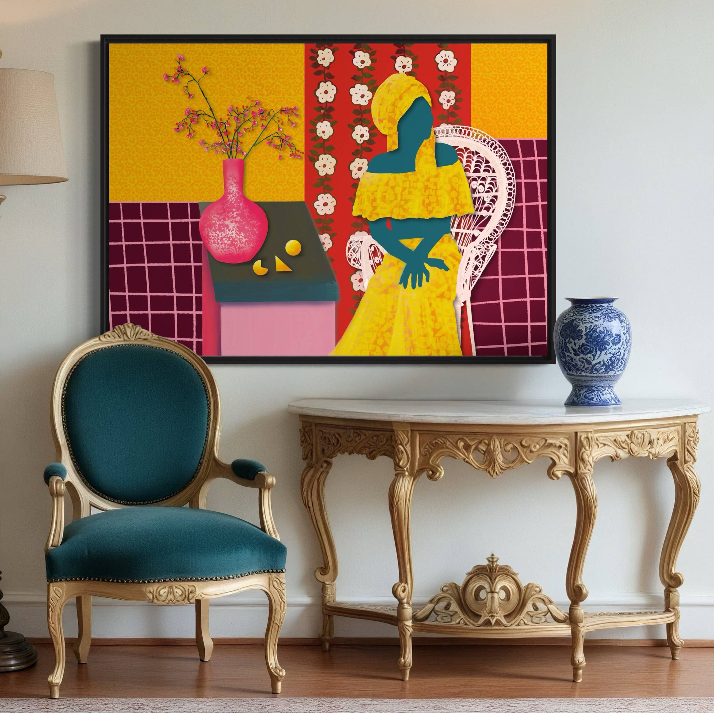 Studio Angelart - Wholesale Art Print - Woman in Yellow Dress – Luxury Edition Art Print2