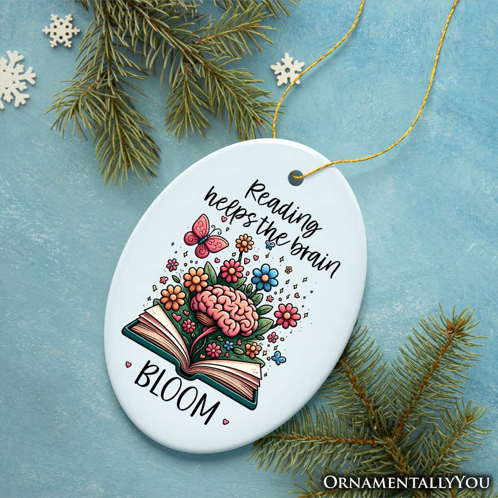 OrnamentallyYou - Wholesale Ornament - Reading Helps the Brain Bloom Unique Handcrafted Ornament3