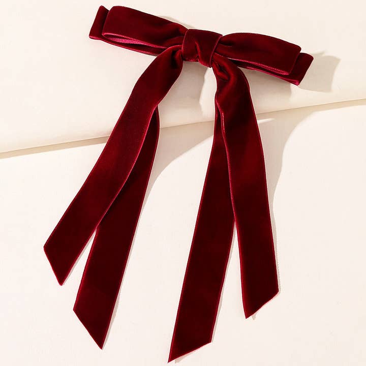 WEST AUSSIE SUPPLIES - Wholesale Hair Clip - Women's - Coquette Velvet Bow Hair Clip