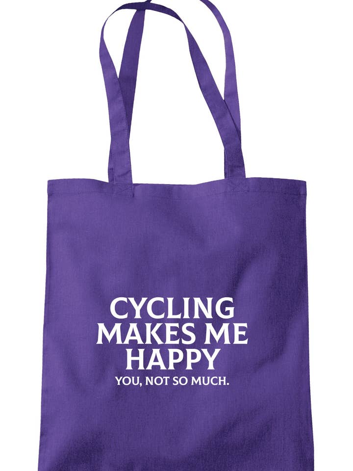 Cykling gør mig glad du ikke så meget totalisatorspil taske K2752 for engroshandel hos Illustrated Identity