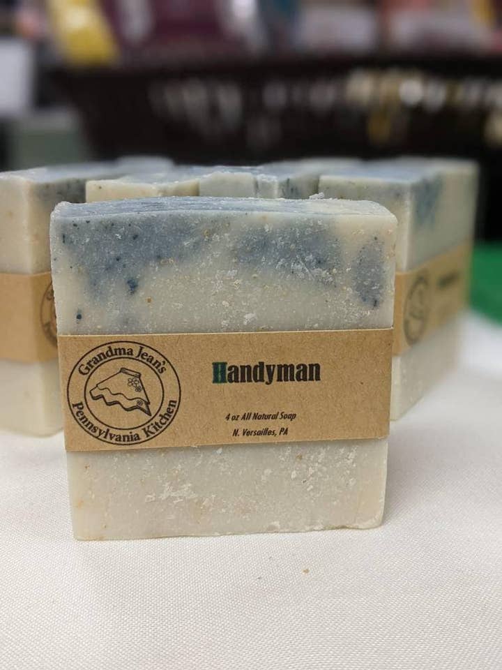 Handyman - 100% all natural mechanic's soap for wholesale by Grandma Jean's Pennsylvania Kitchen