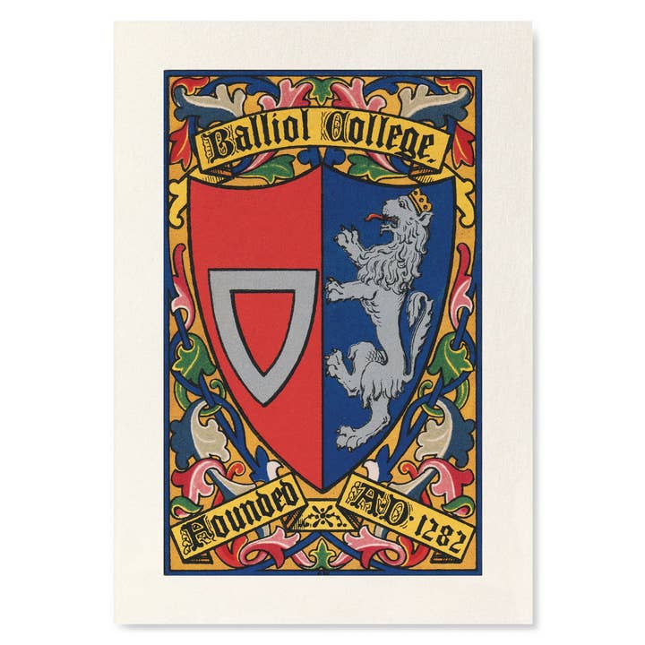 BALLIOL COLLEGE CREST (1869): Pintura Arte Impressão por atacado de Ezen Trade