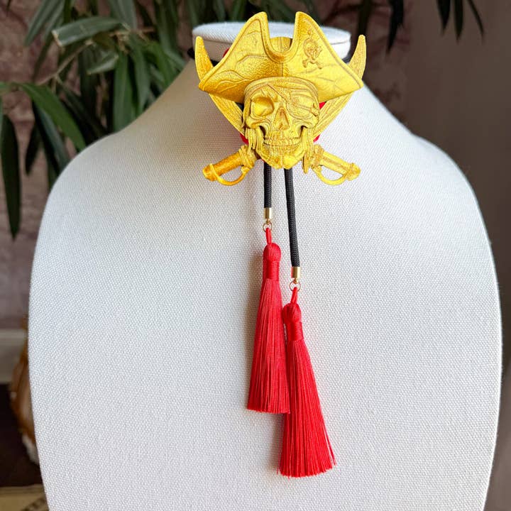 Pirata Bolo Ouro com Preto & Vermelho por atacado de Rahya Jewelry Design