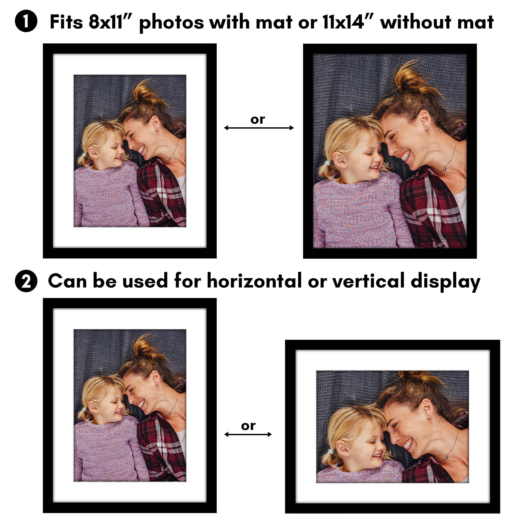 Americanflat - Wholesale Picture Frame - Americanflat 5 Pack Picture Frames With Mat Plexiglass Cover3