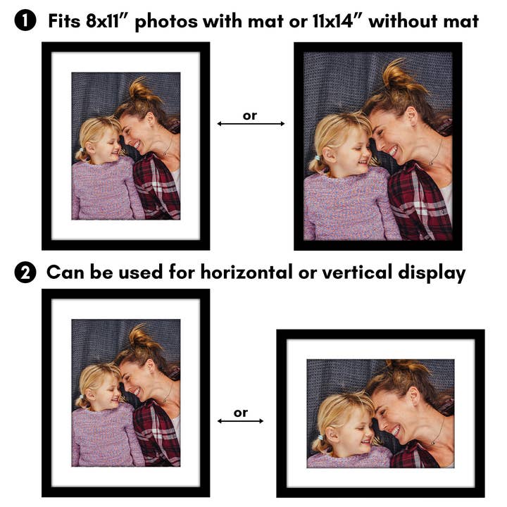 Americanflat - Wholesale Picture Frame - Americanflat 5 Pack Picture Frames With Mat Plexiglass Cover3