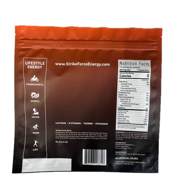 Strike Force Beverage - Wholesale Beverage Mix - 10 Count - Orange1