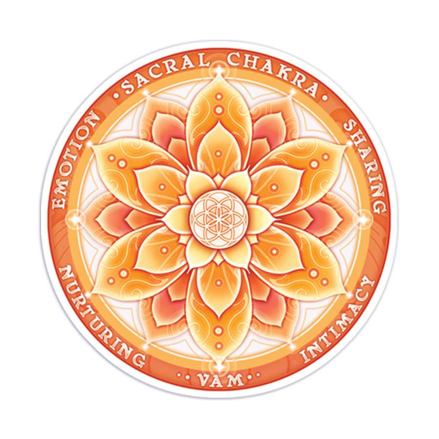 Mandala Arts - Wholesale Sticker - 4.5" Sticker Window Chakra Sacral