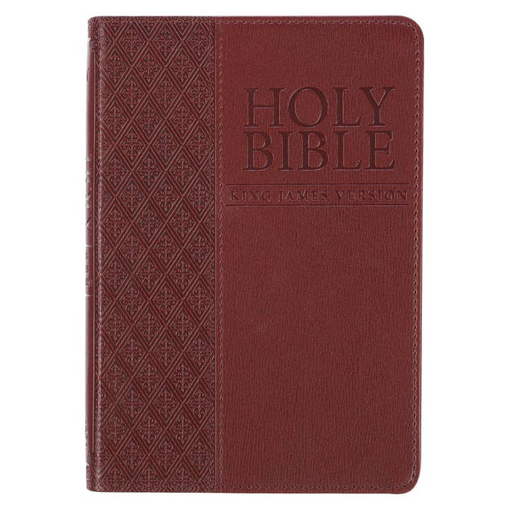 KJV Bible Compact Faux Leather, Saddle Tan for wholesale by Christian Art Gifts