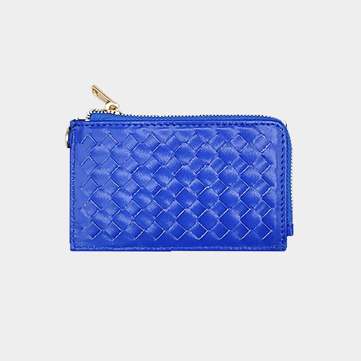 Sensibling Corp. - Wholesale Wristlet - Faux Leather Basket Weave Flat Card Holder Wallet Wristlet26